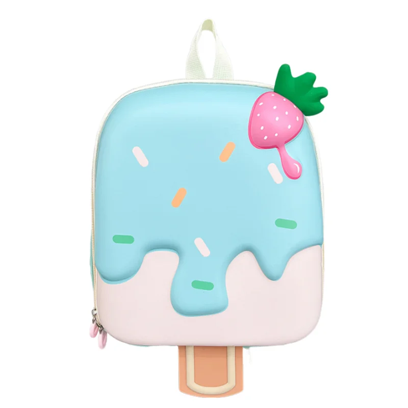 2024 New Korean Version Ice cream Shape Children's Backpack Kindergarten Schoolbag 3-5 Years Old Boys Girls Cute Children Bag