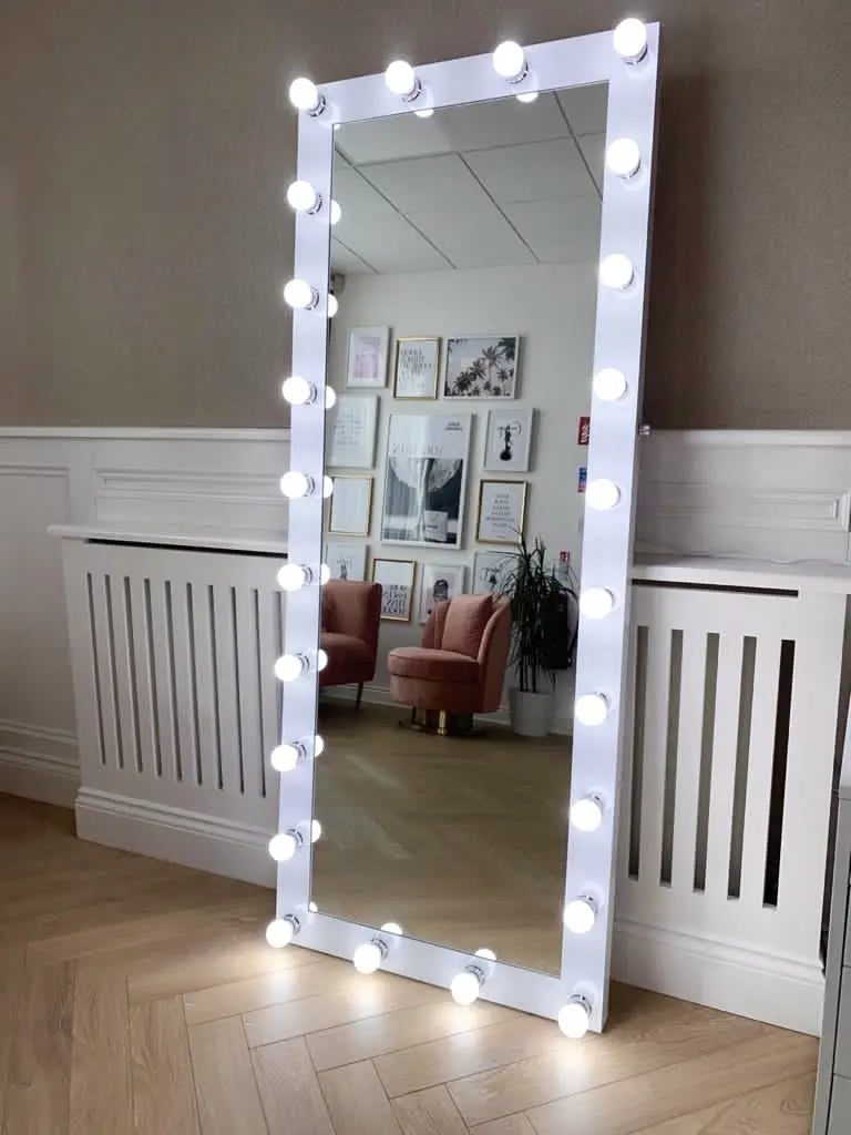 Vanity Bulbs Full Length Vanity Dressing Mirror Floor Mirror with Light