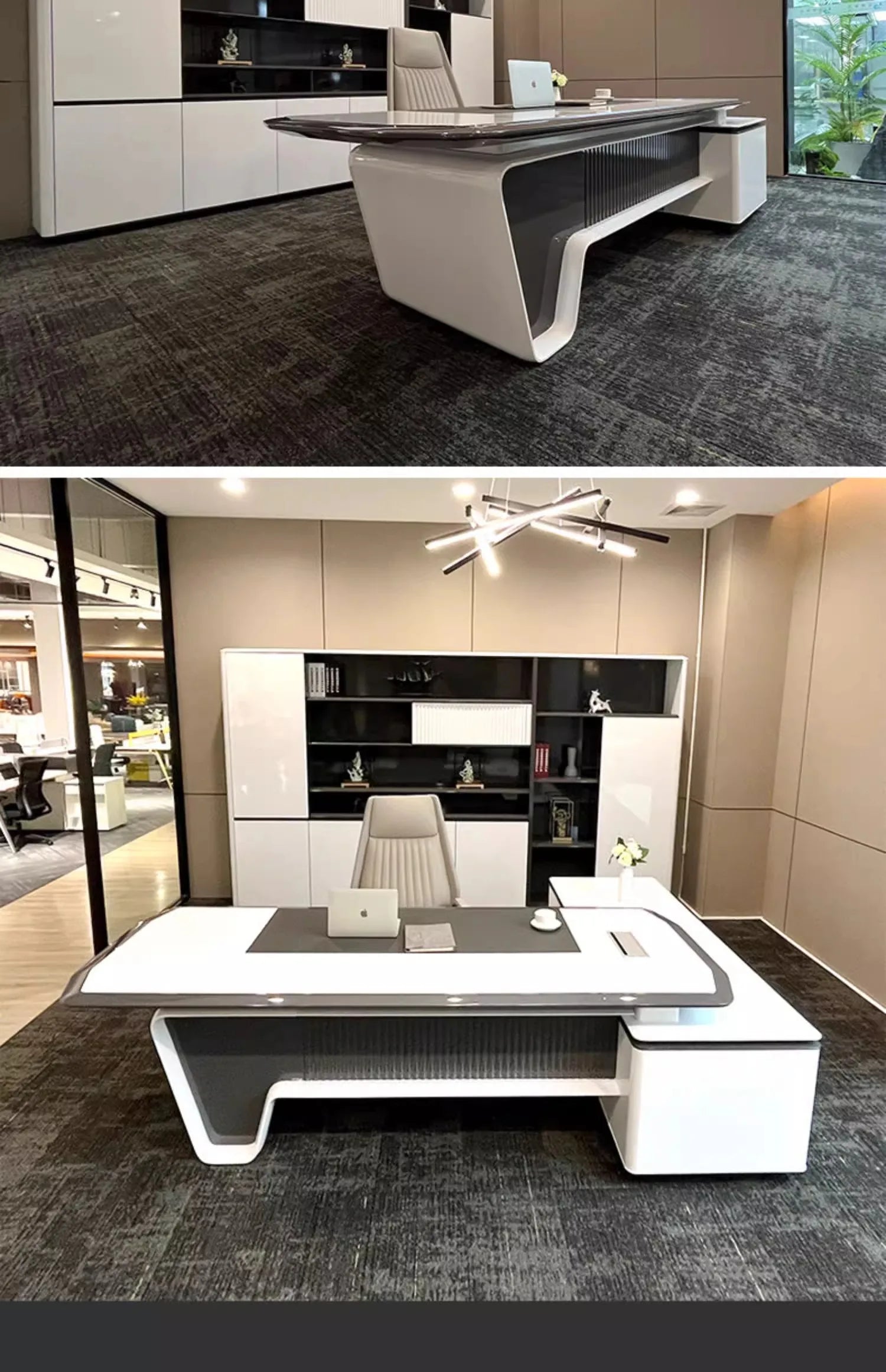 Organizer High End Computer Desks Modern Corner Work Light Luxury Office Desk Storage Creativity Escritorio Oficina Furniture