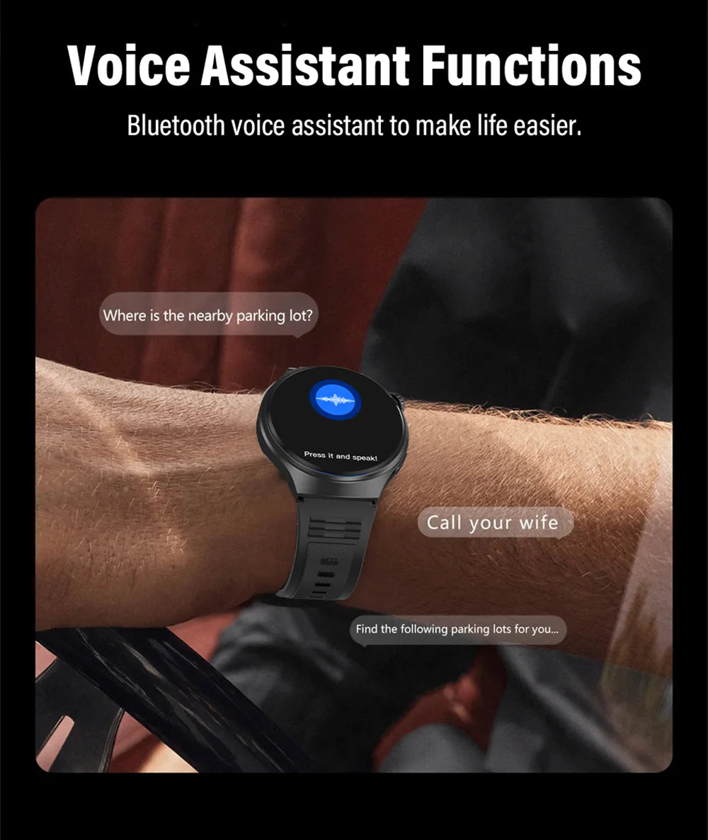 LAXASFIT 2025 New Men's Smart Watch HD Screen Heart Rate Bluetooth Call NFC Smartwatch For Men Women Holiday Gifts