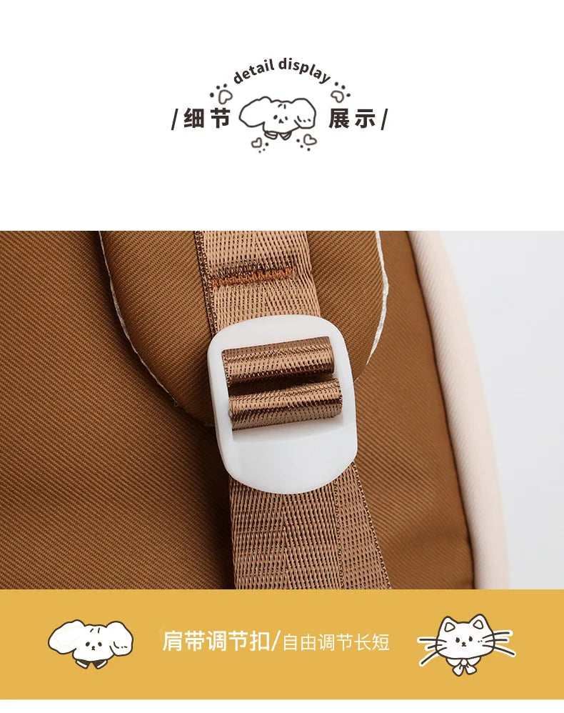 Capibara Cute Backpack Girl Anime Capybara Letter A-Z School Bags Kids Outdoor Sport Shoulders Bag Travel Rucksack Children Gift