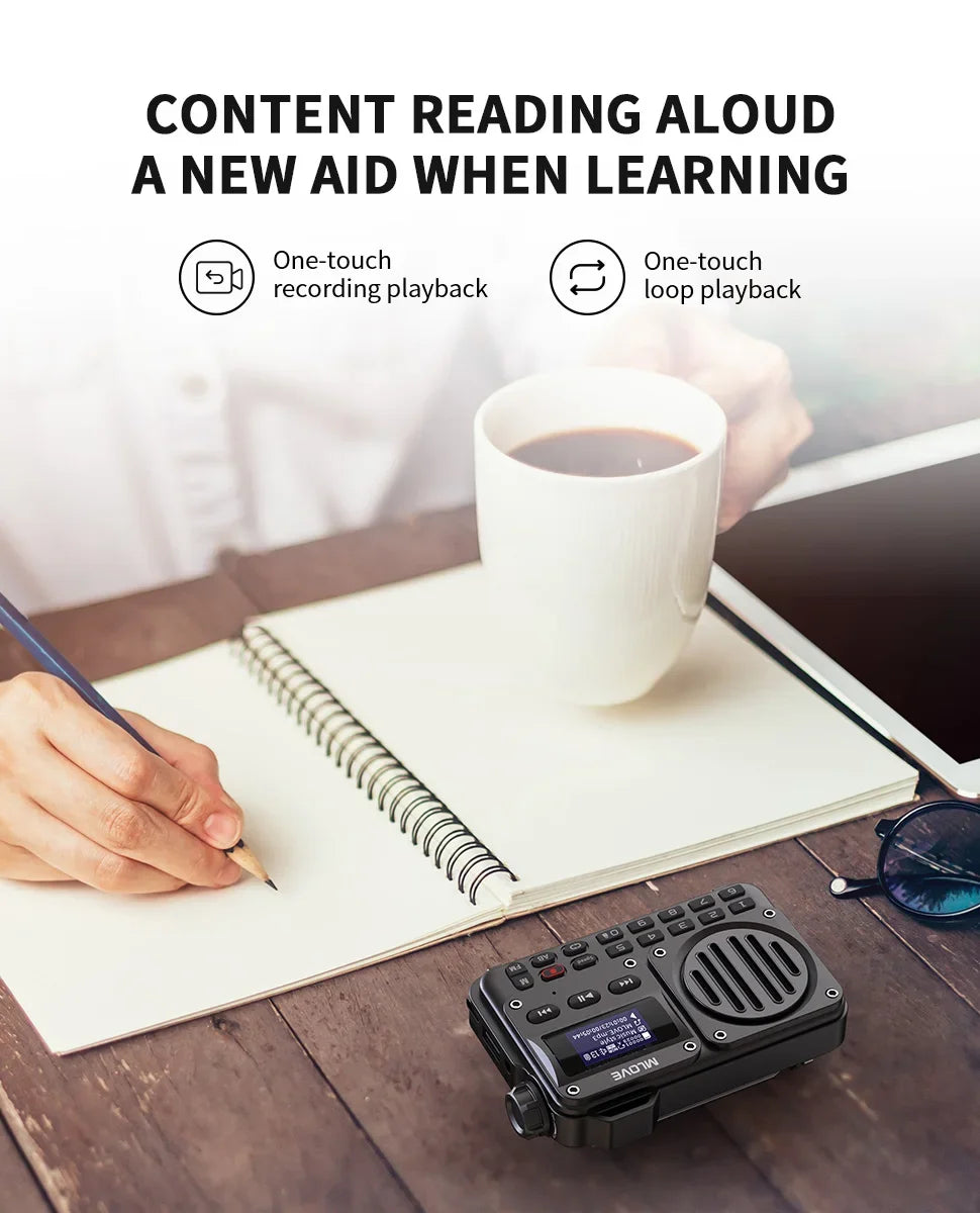 BV800 Super-Portable Bluetooth Speaker with FM Radio,LCD Screen Display, Antenna, AUX Input, USB Disk, TF Card, MP3 Player