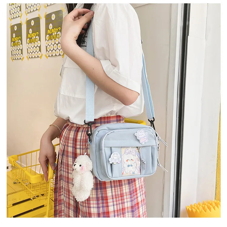 New Kawaii Bag Girls 2025 New JK Transparent Bag Small Crossbody Bag For Women Purses and Handbags Shoulder Bag Itabag Bolso