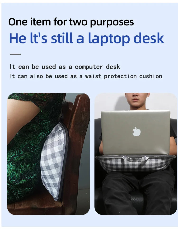 MUMUCC Lazy Laptop Table with Cushions and Slots, Multifunctional  Mini Pillow Table, Portable Room Desk, Office Lumbar Support