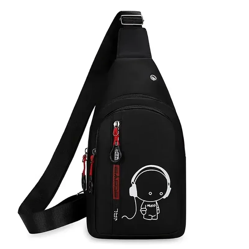 Men's Chest Bag 2024 New Casual Fashion Shoulder Bag Male Hand Crossbody Korean Cycling Backpack