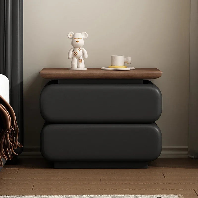 Cream Style Bedside Table Space Saving Nordic Trendy Unique Nightstands Storage Drawers Mesita De Noche Bedroom Furniture