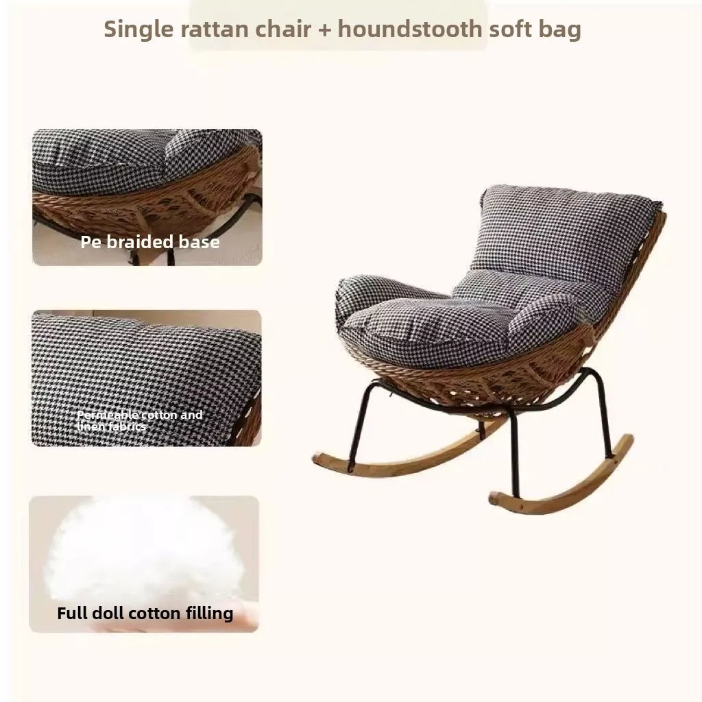 Outdoor Rattan, Recliner, Rocking Chair, Balcony, Outdoor, Courtyard, Leisure, Chair, Lazy, Sofa, Living Room, Sleepable