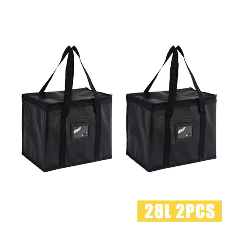 16L-70L Insulated Thermal Cooler Bag Insulation Keep Cold Large Capacity Portable Lunch Bag Zip Picnic Camping Tin Foil Food Bag