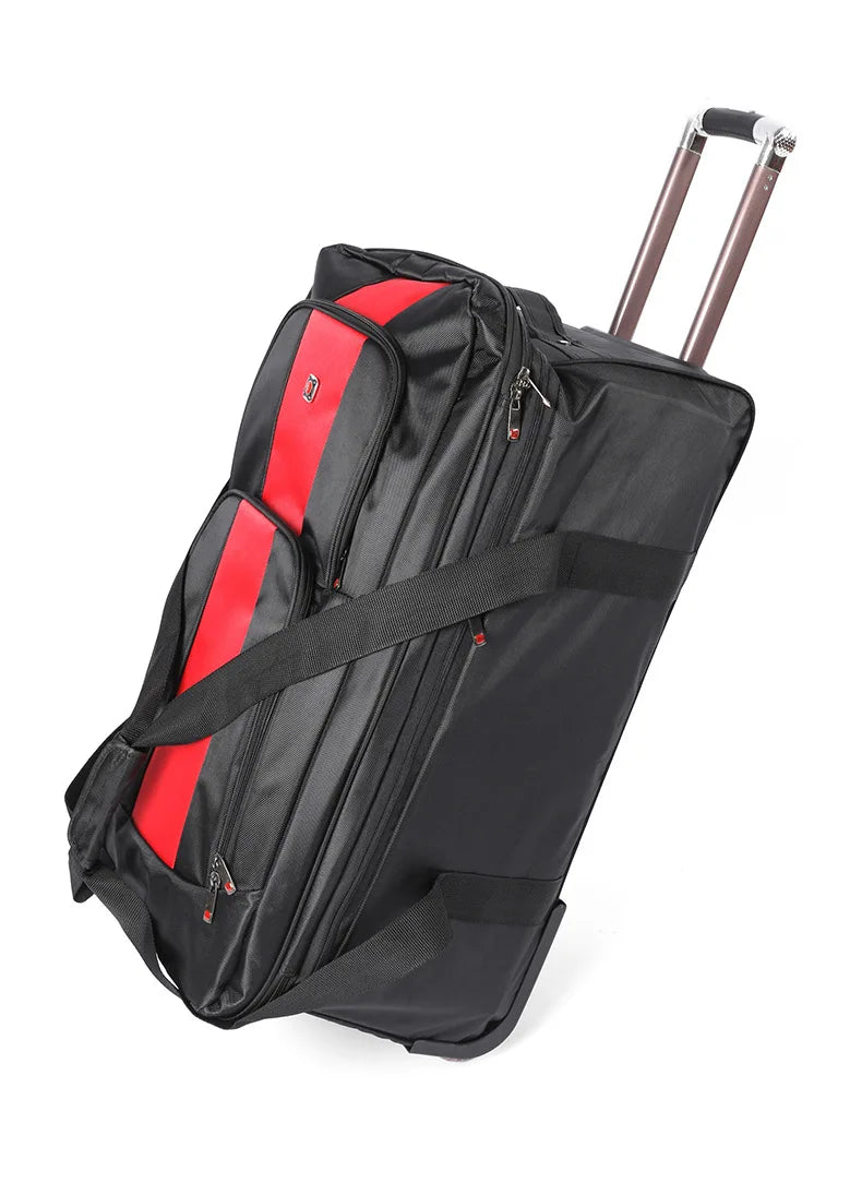 28/32 inch Large Capacity Rolling Luggage Trolley Bags with Wheels Waterproof Oxford Duffel Bag Wheeled Bag Travel Suitcase