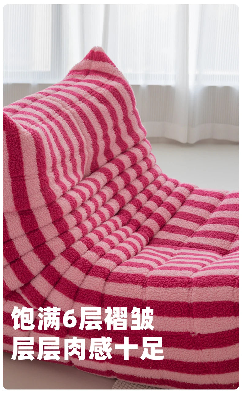 European Kawaii Living Room Sofas Boneless Design Ergonomic Comfortable Living Room Sofas Upholstered Cute Canapé Lit Furniture