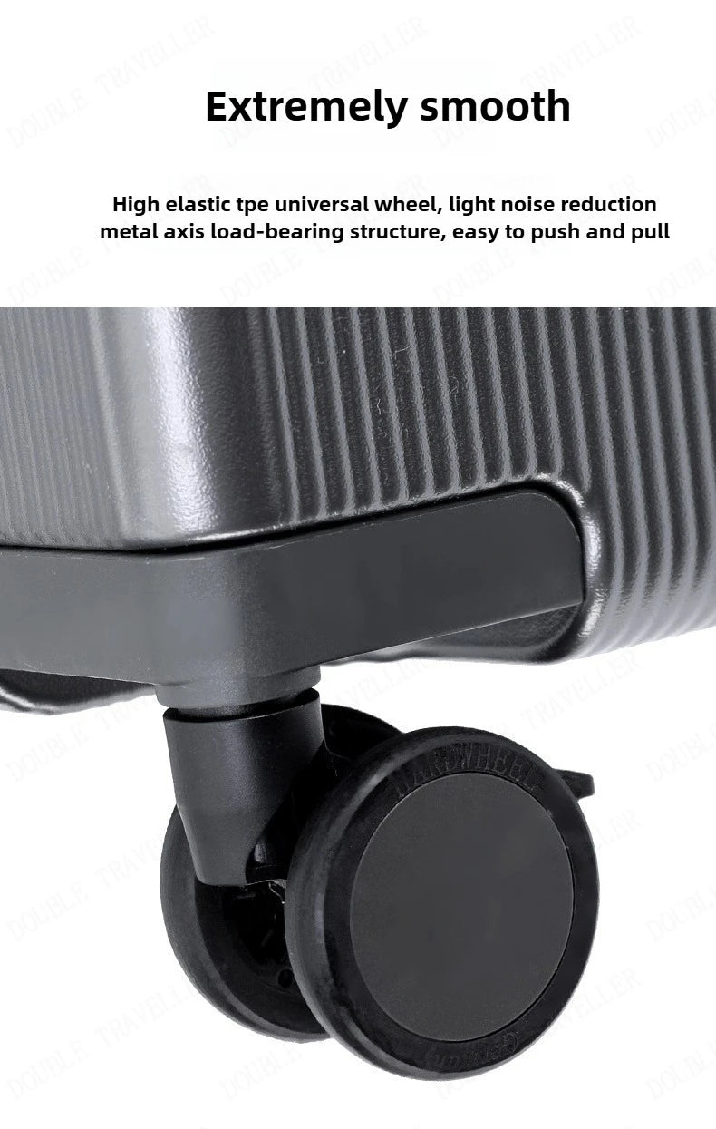Aluminum Frame Luggage Password Carry on Luggage with Wheels Quiet Universal Wheel Fashion Travel Box Pull Rod Box