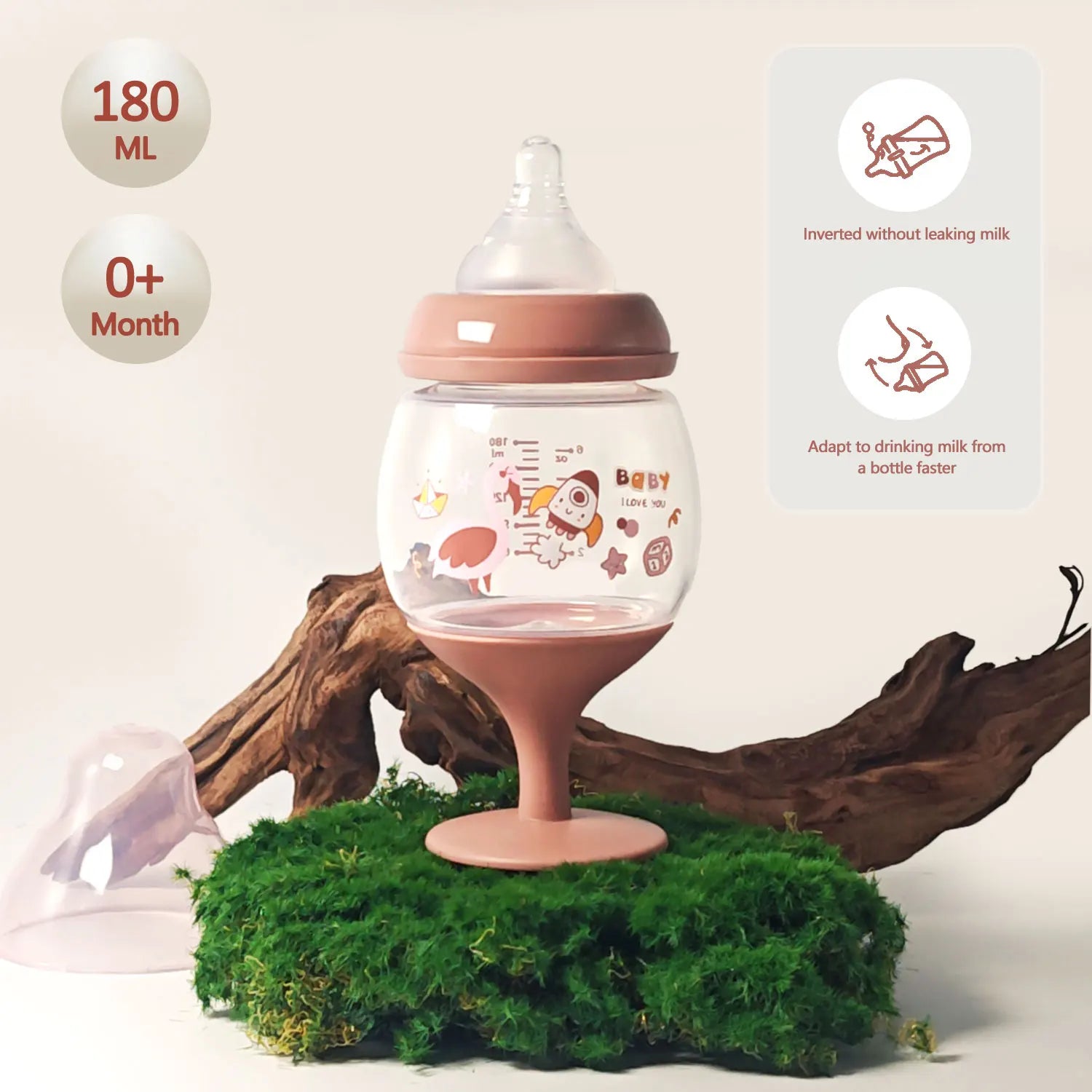 1PC180ml goblet baby bottle, photography accessories, baby drinking water, household cup, direct drinking juice, gift