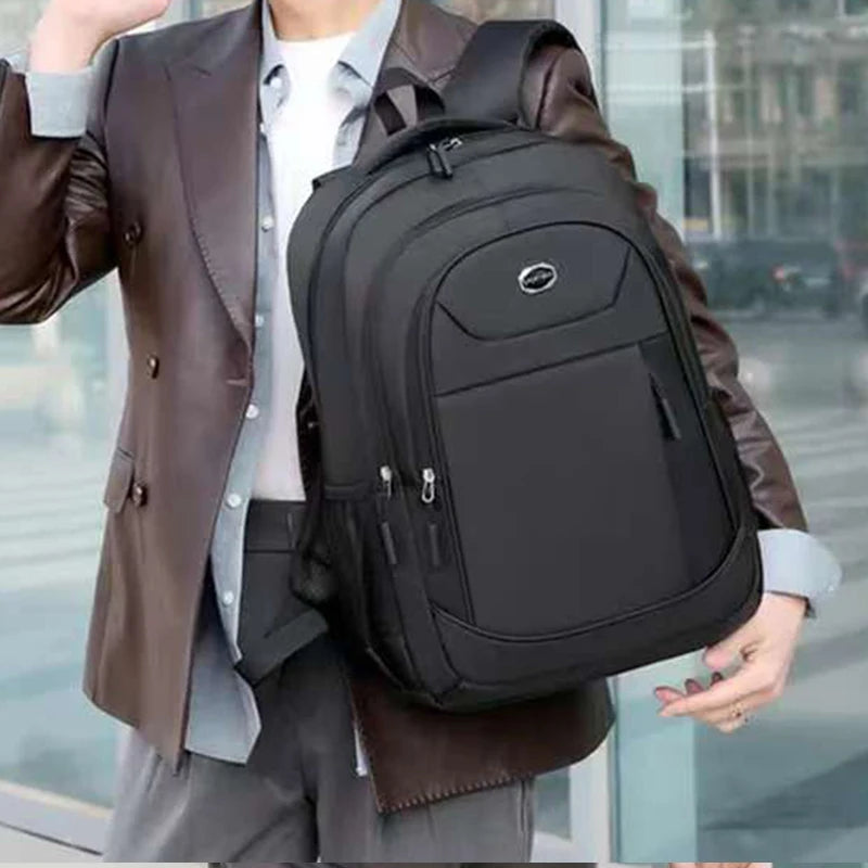 Men's and Women's Double-Shoulder Backpack - Solid Color - Business Travel, Business Trip, Commuting, Casual Use