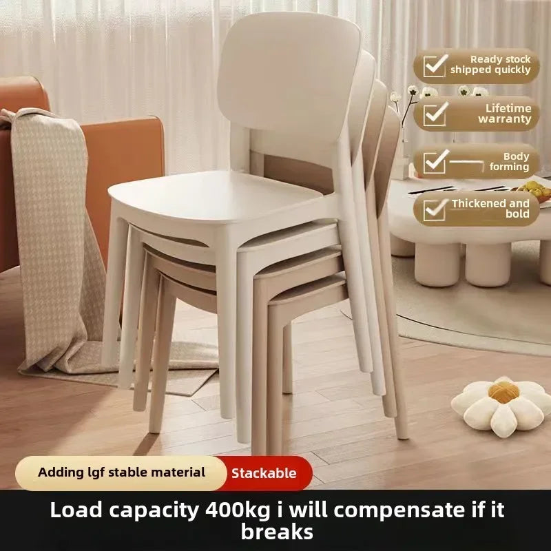 Hot Chair, Plastic, Household, Thickened, Restaurant, Backrest Chair, Commercial, Dining Chair, Modern, Simple, Comfortable