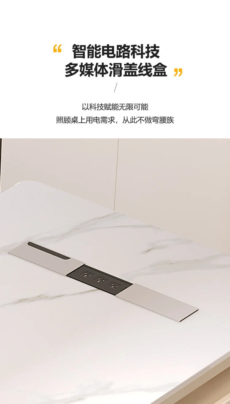 White minimalist office desk modern Elegant high-end design executive desk Mid century luxurymesa ordenador interior furniture