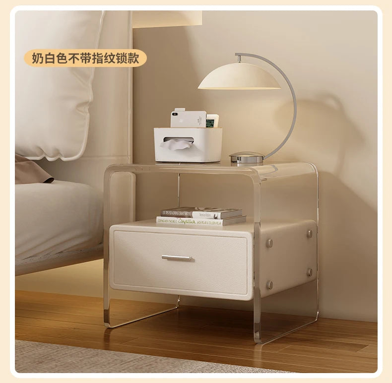 Acrylic Minimalist Nightstand Storage Trendy Drawer Simple Bedside Table Modern Simple Mesitaa De Noche Bedroom Furniture