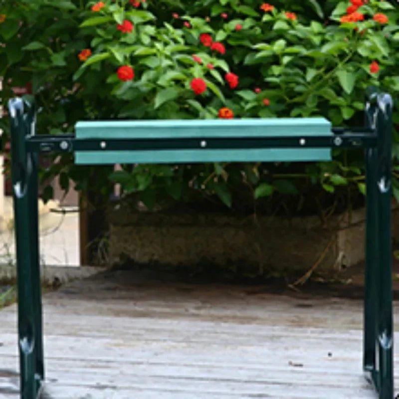 Garden Kneeler and Seat Foldable Kneeling Stool with Thicker Foam Pad Heavy Duty Bench with Tool Pouch Gifts for Fishing Green