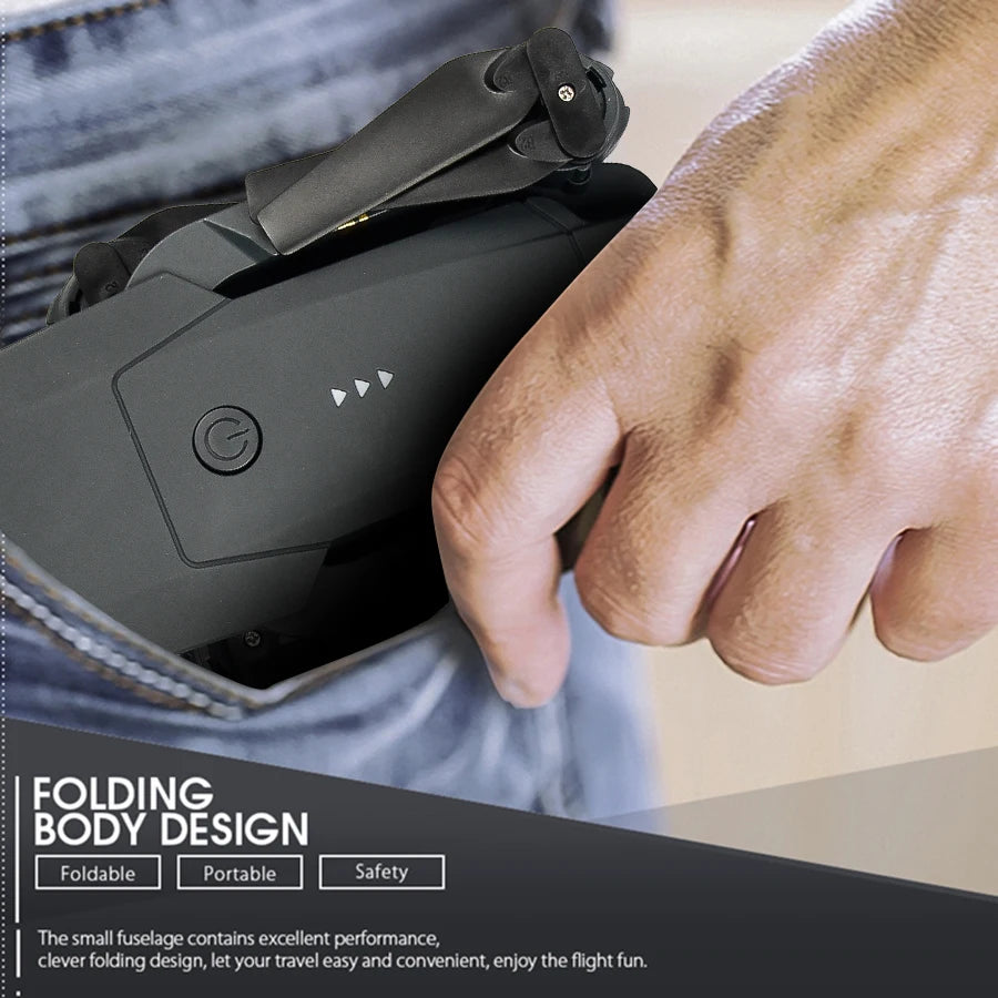 KBDFA NEW E58 Mini Drone WiFi FPV Altitude Hold Foldable Quadcopter with Battery 1080P 4K HD Camera RC Helicopter Toys Dron Gift