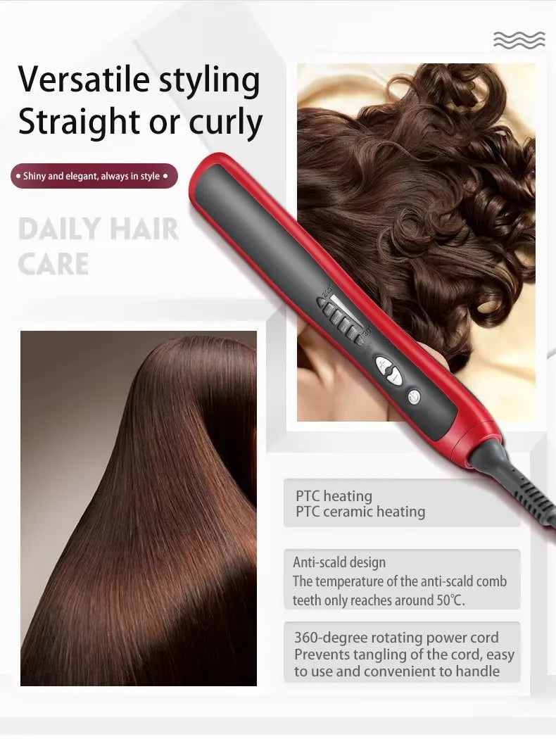Professional Electric Hair Styling Straightening Smoothing Modeling Brush Rotating Hairbrush Hot Comb Electrical Curling Iron