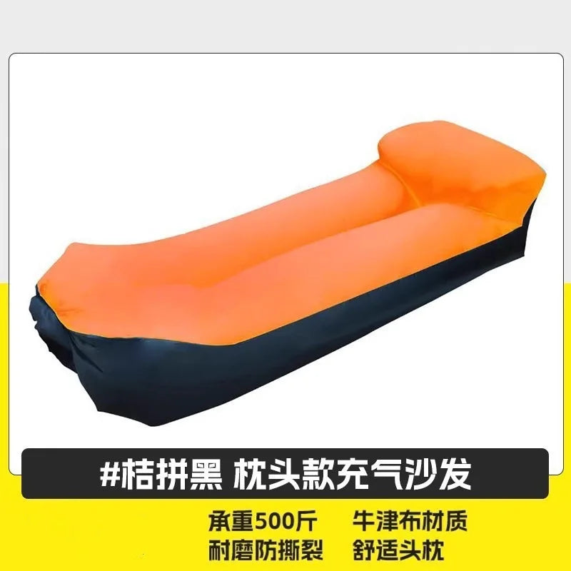 Lazy Inflatable Sofa Outdoor Chair Portable Inflatable Couch Folding Camping Sofa Outdoor Furniture Beach Inflatable Lounger