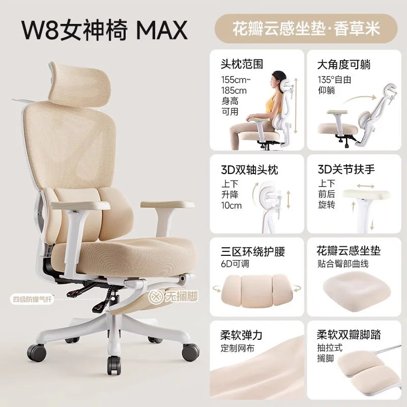 Study Playseat Office Chair Swivel Throne Ergonomic Bedroom Lazy Office Chair Computer Comfortable Nordic Mobilya Furniture