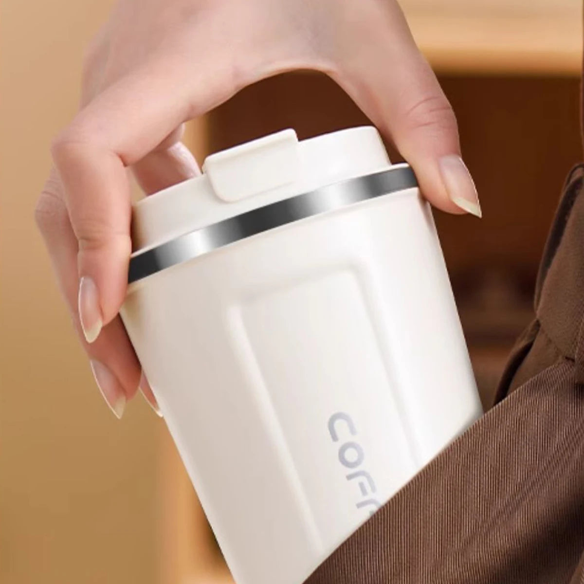 WORTHBUY 510ML 304 Stainless Steel Thermos Water Cup Portable Tumbler Leak-proof Drinkware Double Wall Insulated Coffee Mug