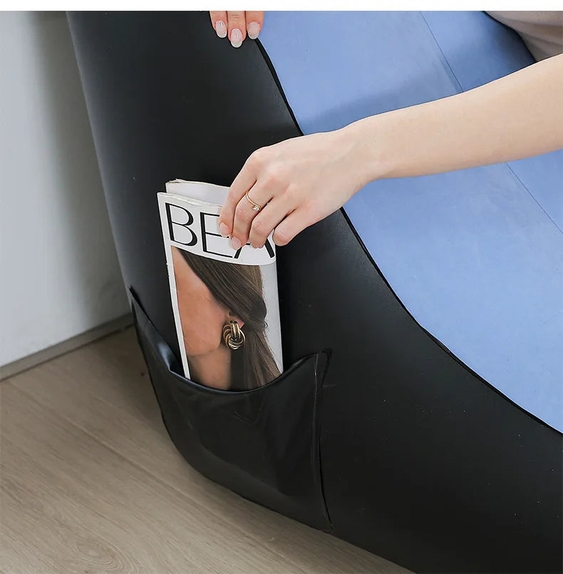Inflatable Deck Chair , Inflatable Lounger Beach Air Sofa Chair Lazy Lounge Sofa for Indoor Living Room Bedroom, Outdoor Travel