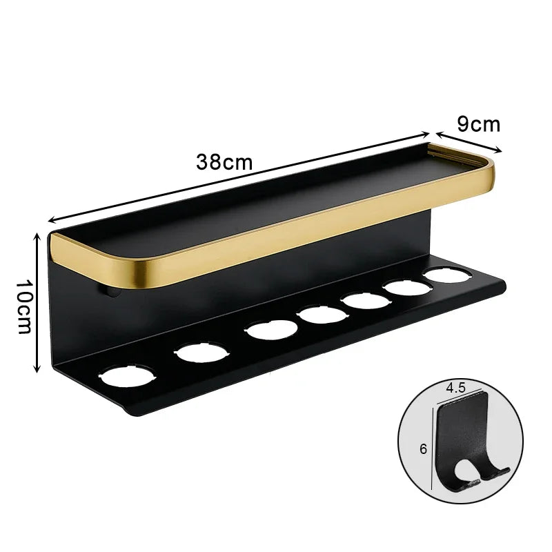 Hairdryer Holder Wall Mount Suitable For Dyson Airwrap Shelf Dryer And Hair Curler Holder Storage Rack Bathroom Organizer FR2002