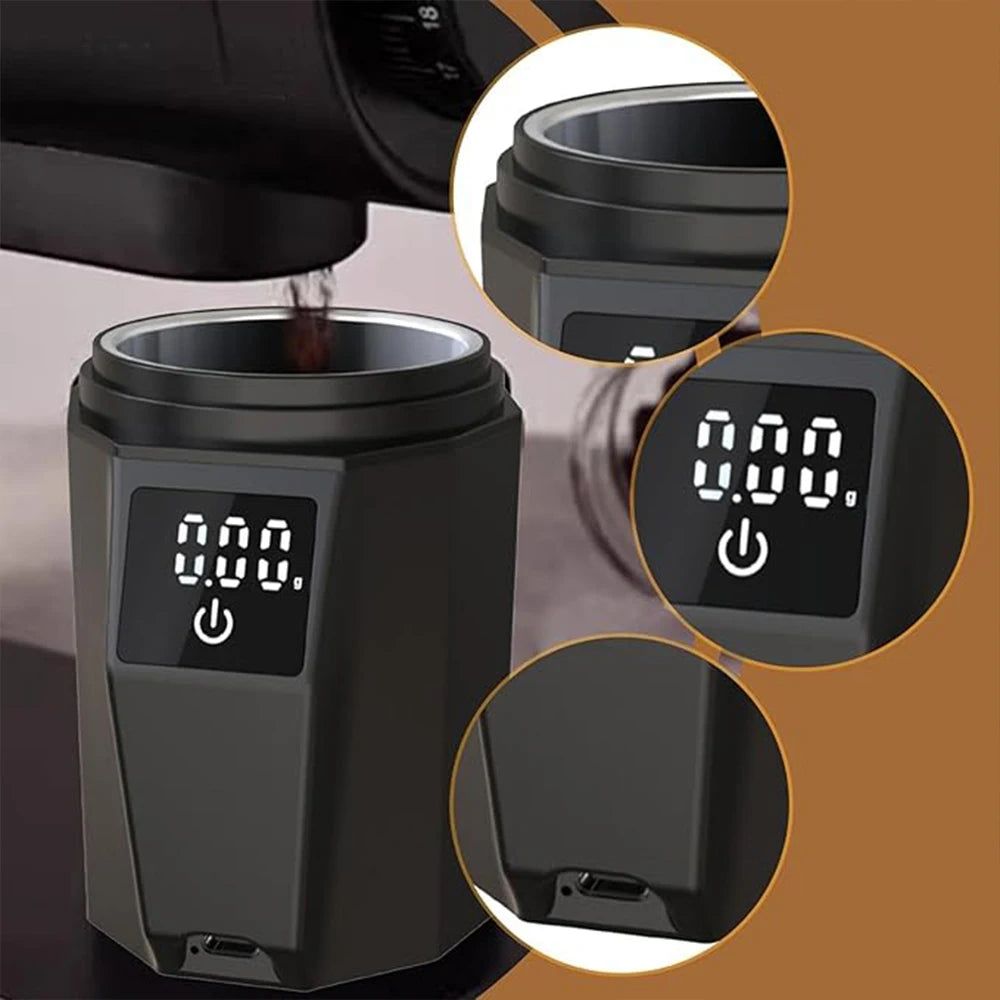 Digital Coffee Scale with 58MM Dosing Cup, LCD Espresso Weighing Scale 500g Precision Barista Tool