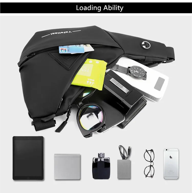 sling chest bag small shoulder bag husband messenger bag for men boy mini travel bag cross body bags anti theft mobile phone bag