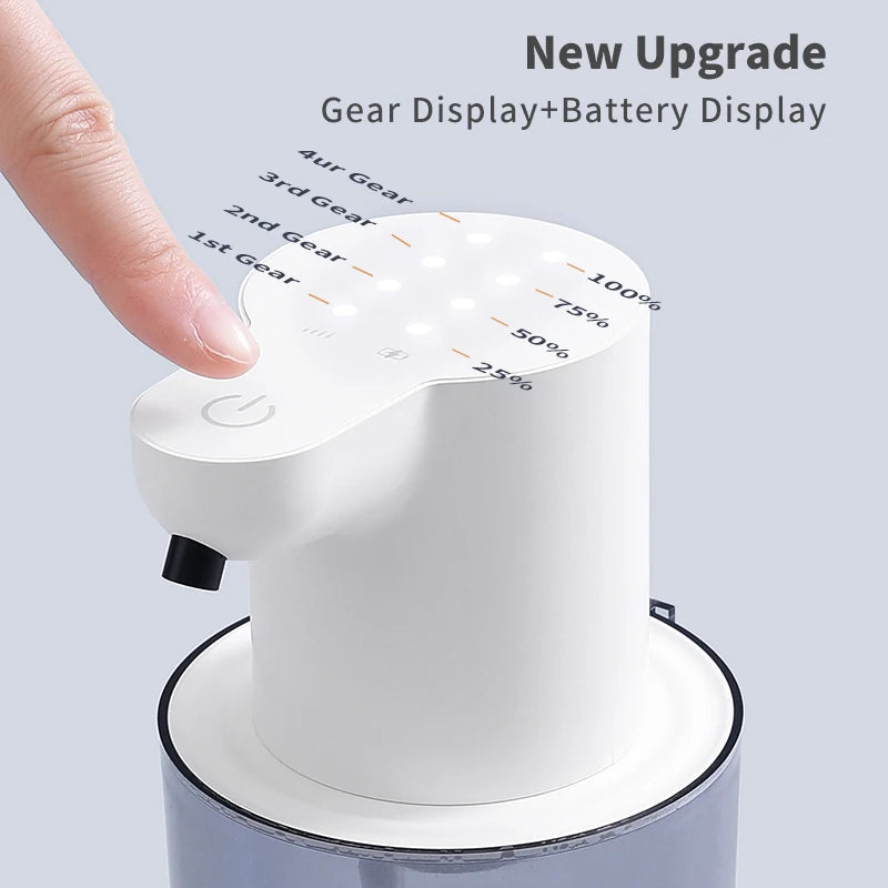 New Wall Mounted Automatic Soap Dispenser Foam Smart Hand Washing Machine 400ml Liquid Rechargeable Bathroom Induction Sensor