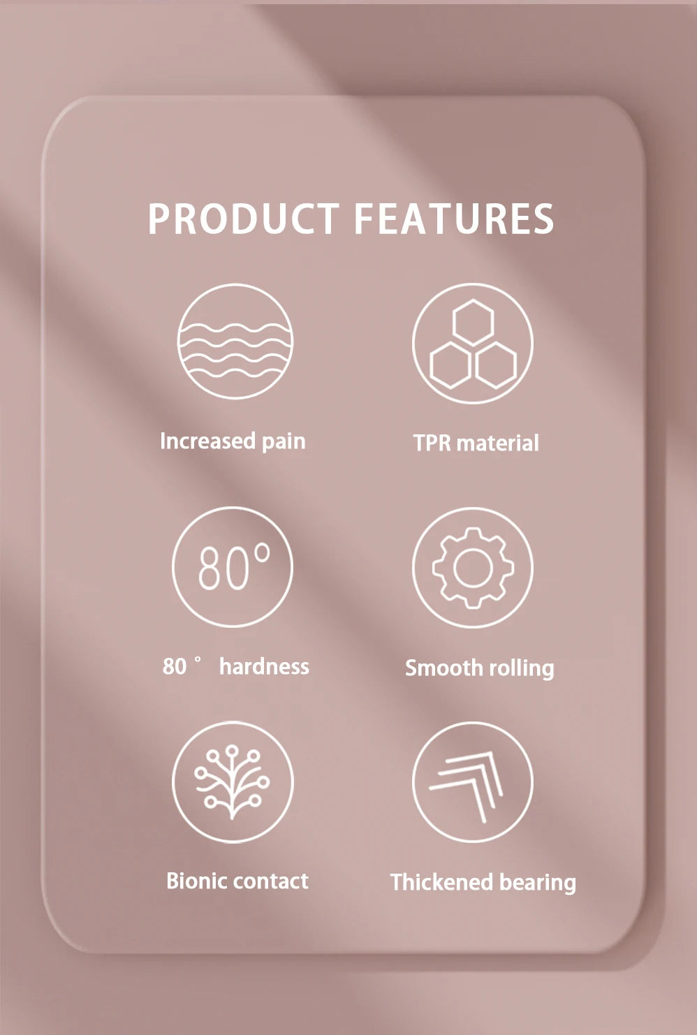 Yoga Massage Stick Yoga Fitness Wolf Teeth Muscles Massage Stick Calves Thighs Quadriceps Arm Forearm Relaxation Artifact Roller