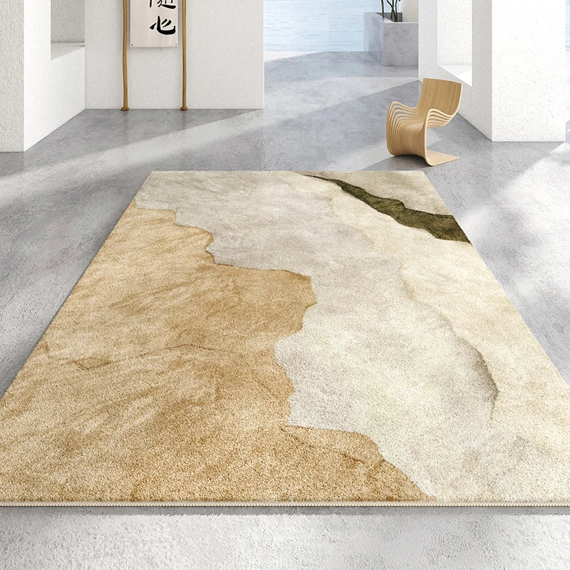Light Luxury Bedroom Decor Irregular Carpet Large Area Carpets for Living Room Washable Lounge Soft Floor Mat Home Anti-slip Rug