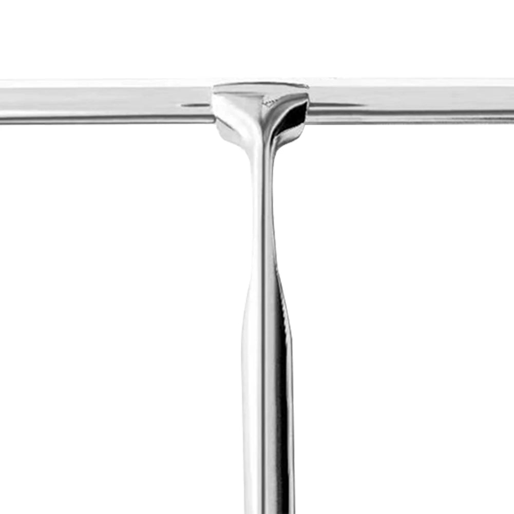 Stainless Steel Shower Squeegee Glass Wiper Scraper Cleaner Brush Multifunctional Bathroom Mirror Wiper Scraper Glass Cleaning