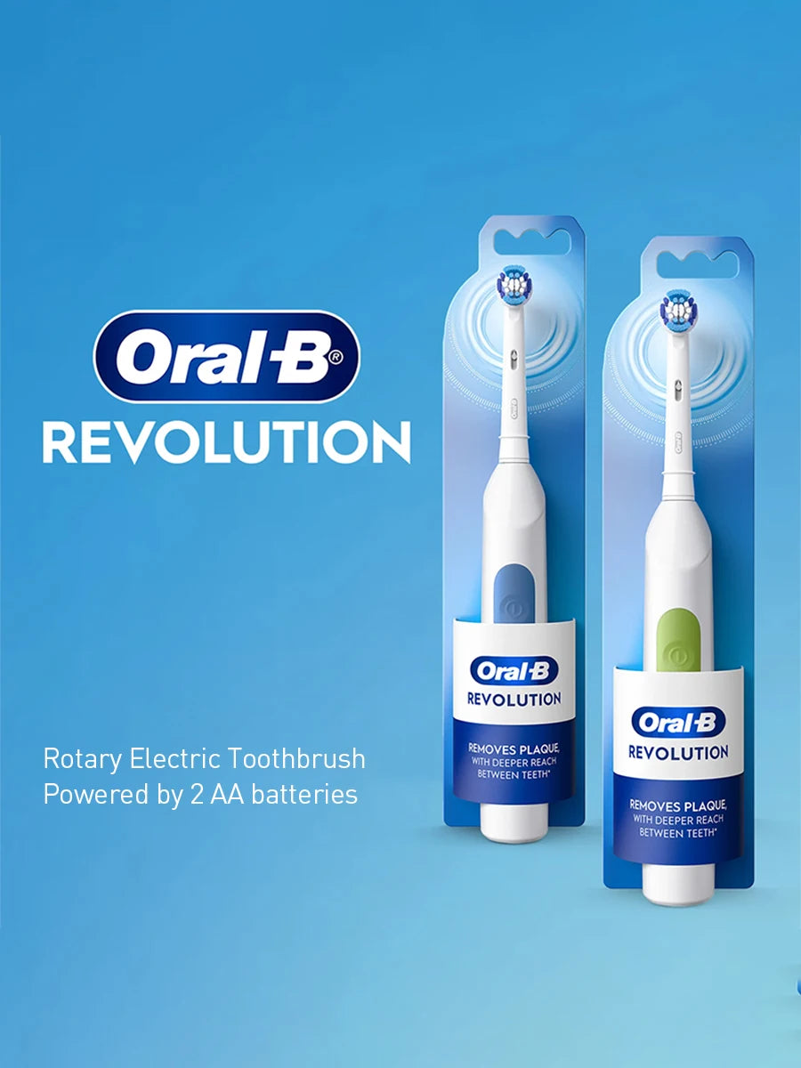 Oral B Rotation Electric Toothbrush AA Battery 7600 Rpm Cross Action Cleaning Teeth Tooth Brush with Brush Refills