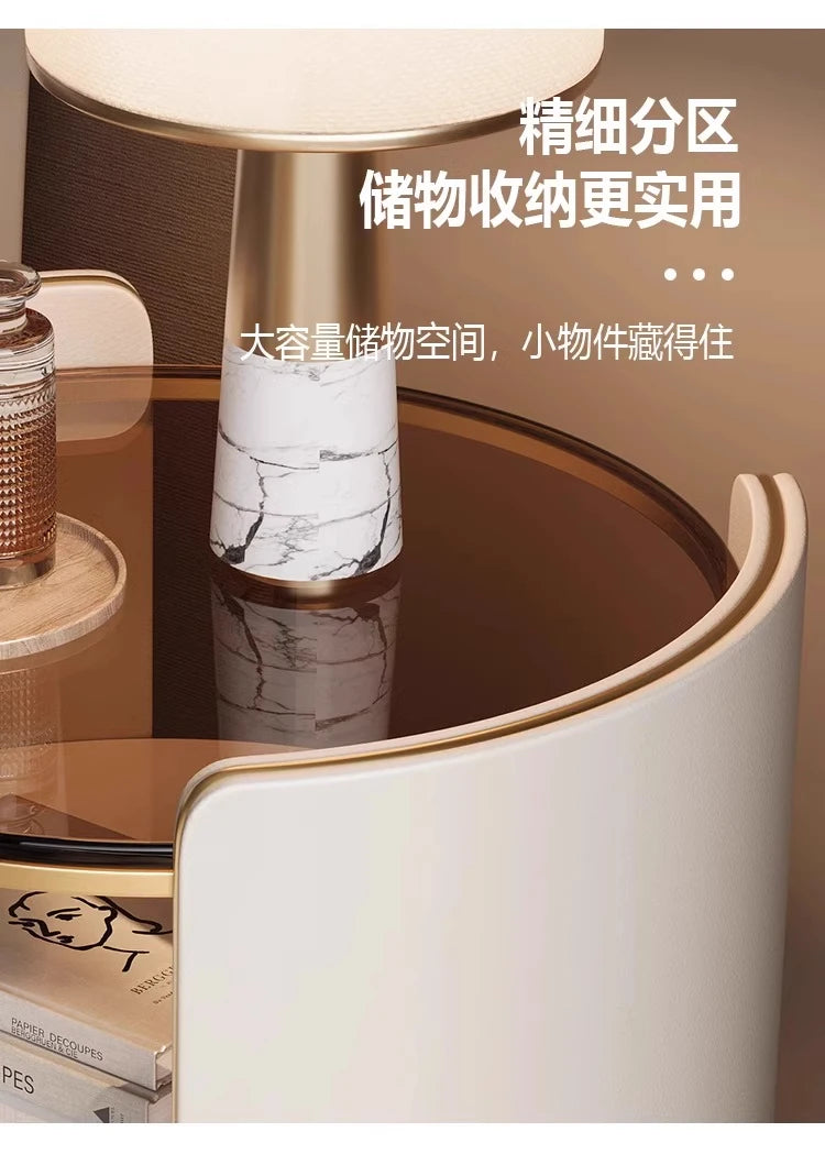 Tall Nordic Nightstands Organizer Design Beige Luxury Modern Bedside Table Space Saving Unique Szafki Nocne Furniture Home