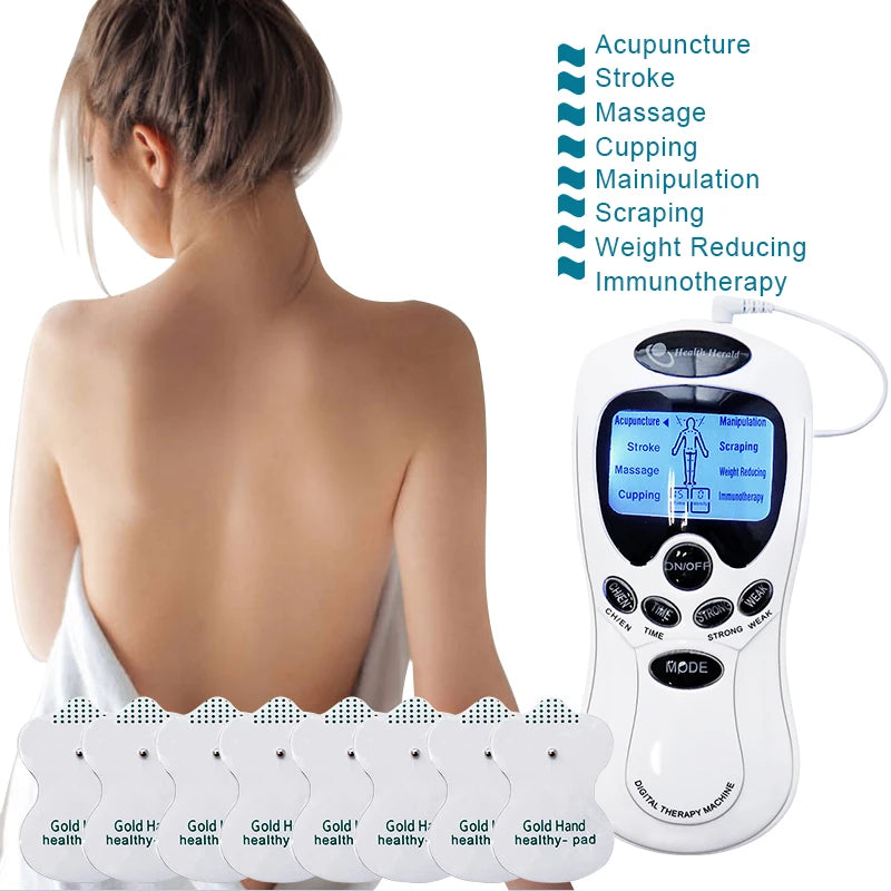 Tens Machine Physiotherapy Electronic Pulse Muscle Stimulator Relax Neck Back Shoulder Hand Pain Relief Electrotherapy