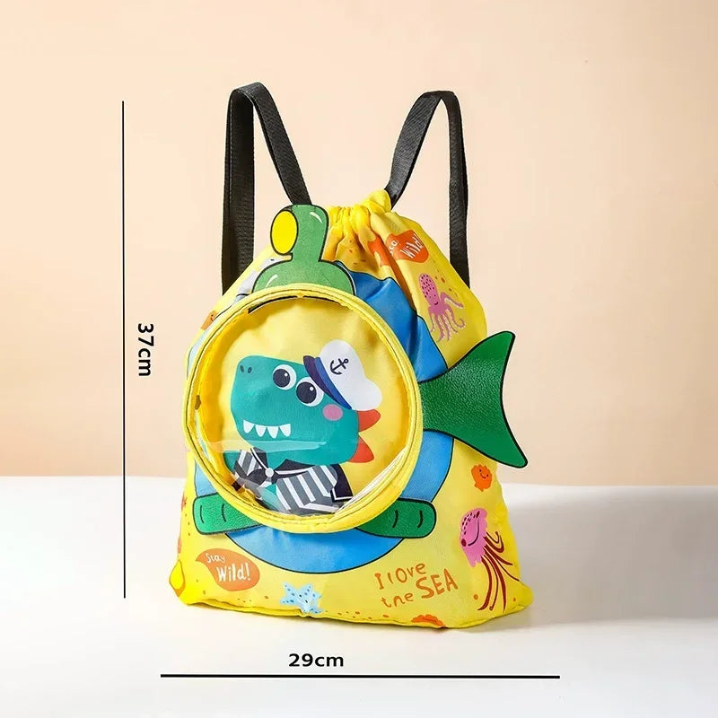 Children's Swimming Bag Kids Waterproof Storage Shoulder Packs Hand Luggage Backpack Wet Dry Separation Bag Large Capacity Pouch