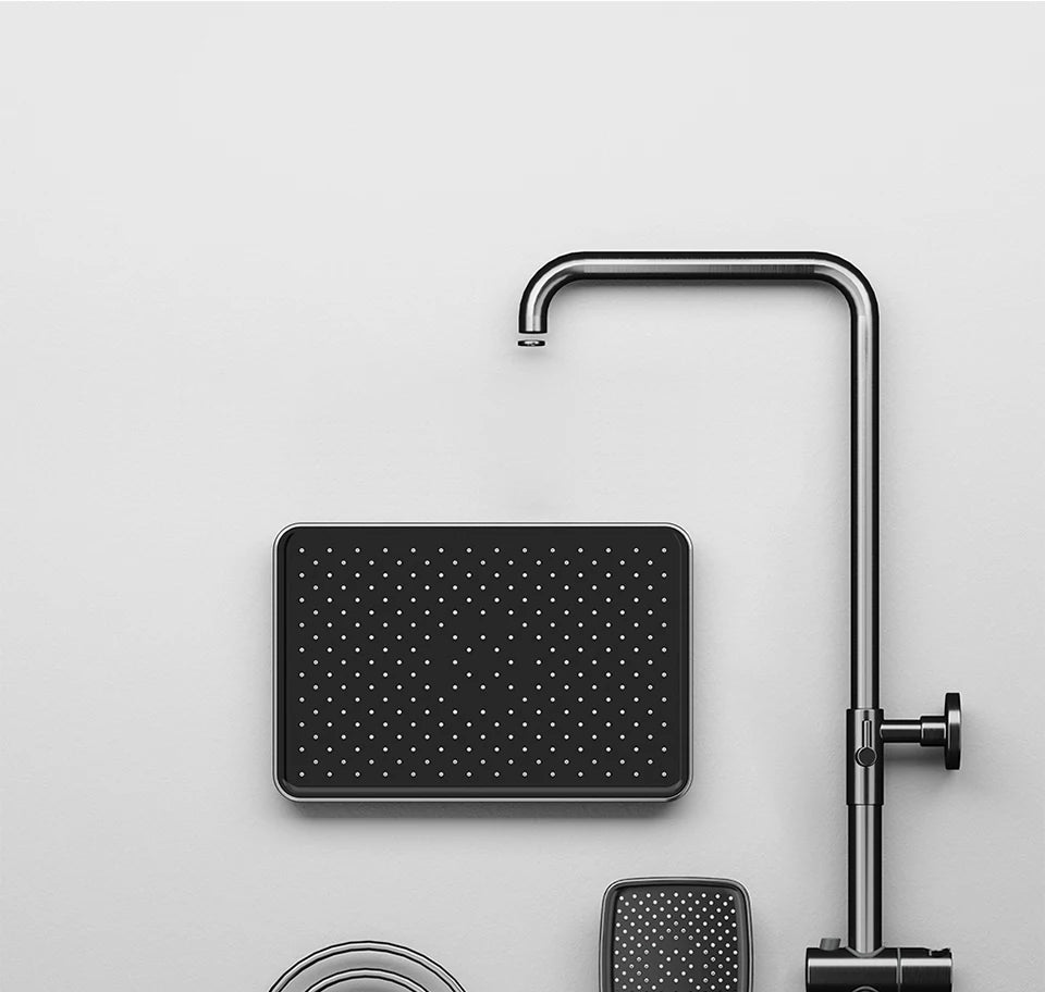 VGX Thermostatic Shower System Intelligent Digital Bathroom Shower Faucet Set Temperature Display Rainlfall Bathroom Shower Set