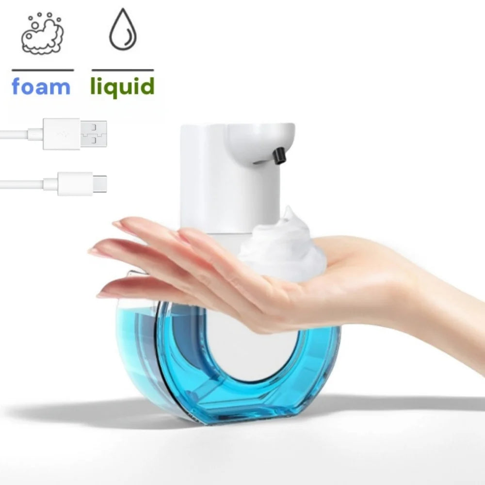 Automatic Smart Sensor Foam Soap Dispenser, Touchless Electric Motion Sensor Faucet with Rechargeable for Kitchen Bathroom
