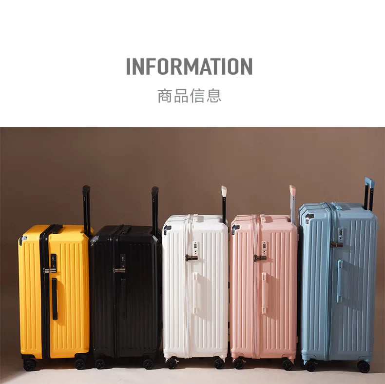 Oversized capacity suitcase student pull rod box 28 "brake wheel luggage men's women's password zipper style travel box 32
