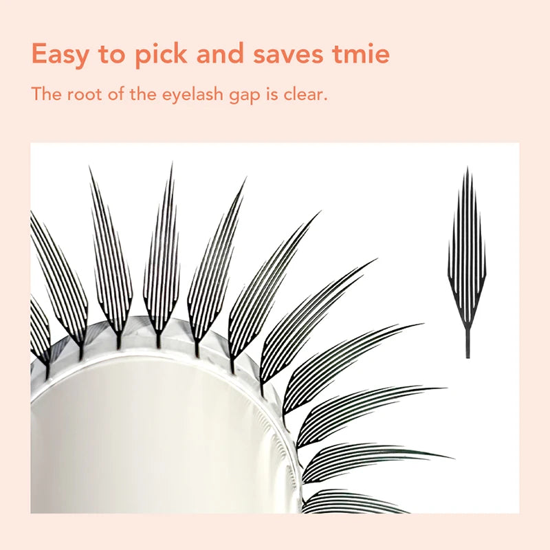 DIYDAY Comic Spire Eyelash Extension Premade Manga False Eyelashes Super Soft Light Feather-Feeling Anime Lashes for Makeup Tool