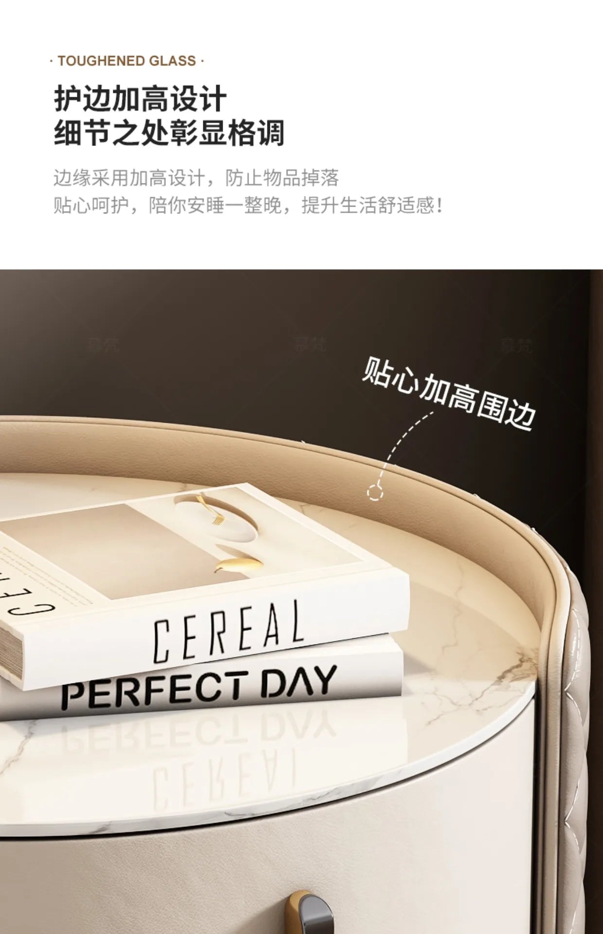 Storage Modern Nightstand Aesthetic Luxury Simple Leather Bedside Table Italian Trendy Muebles Para Cuarto Bedroom Furniture