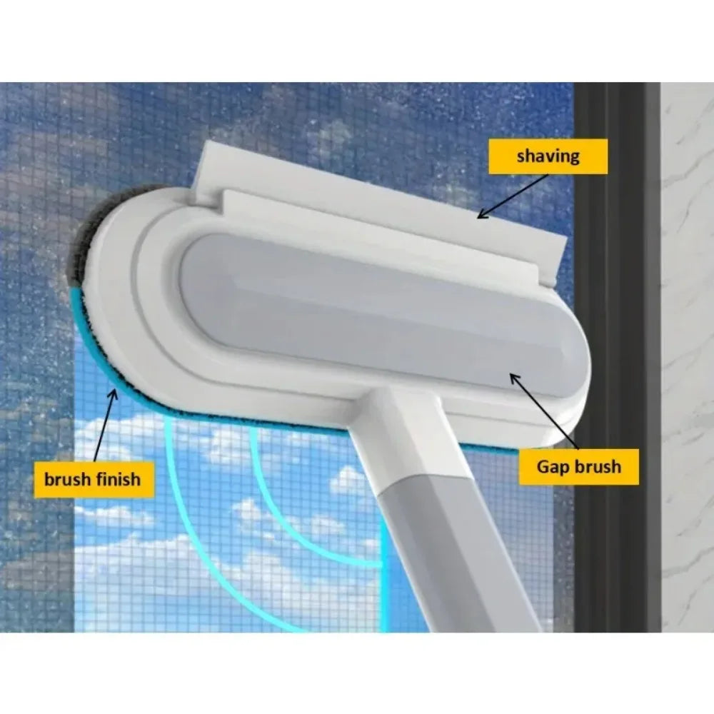 1pc Professional Multifunctional Window Cleaner and Pet Hair Remover with Squeegee and Cleaning Brush