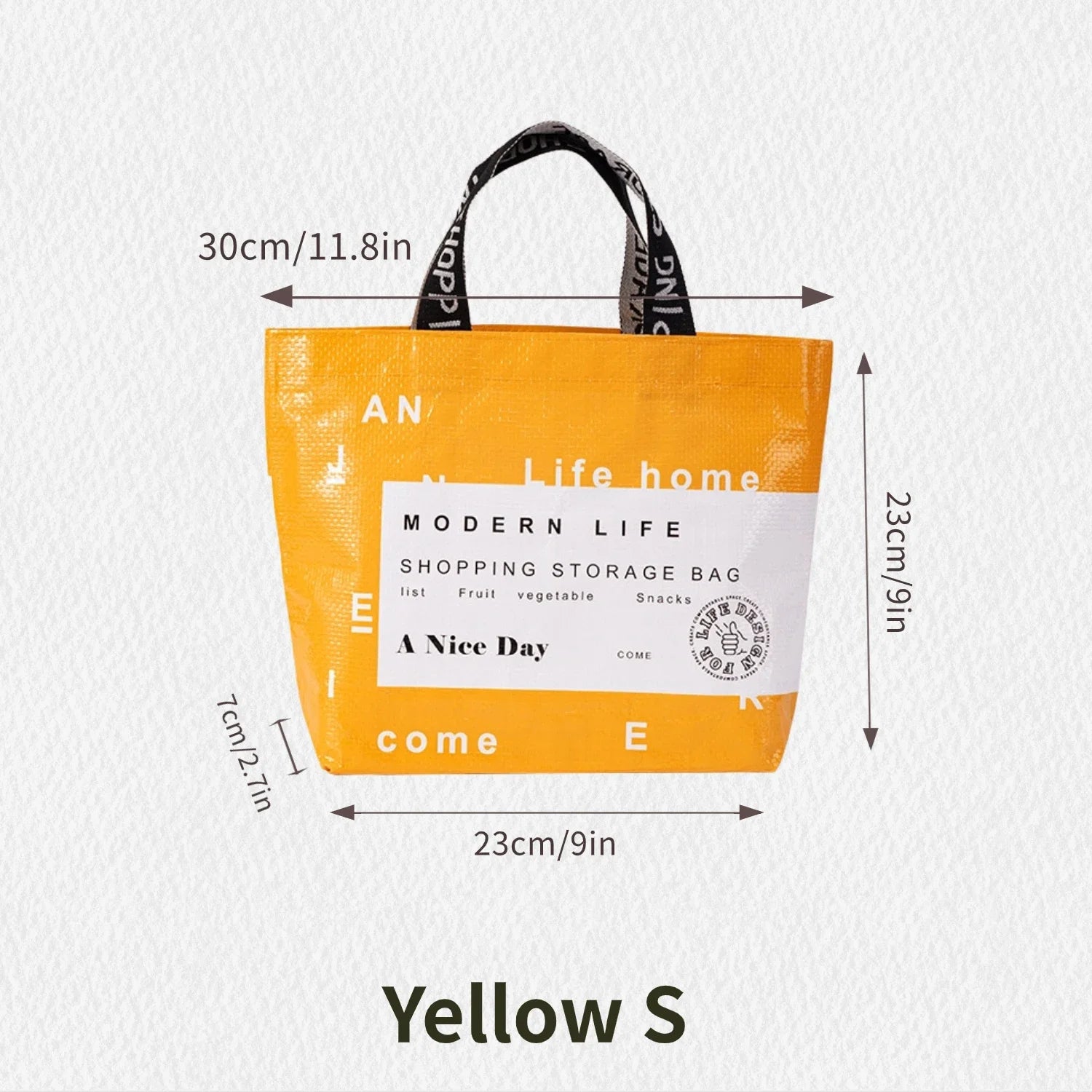 Large-capacity Waterproof Supermarket Grocery Shopping One-shoulder Portable PP Woven Shopping Bag for Retail Store,boutique