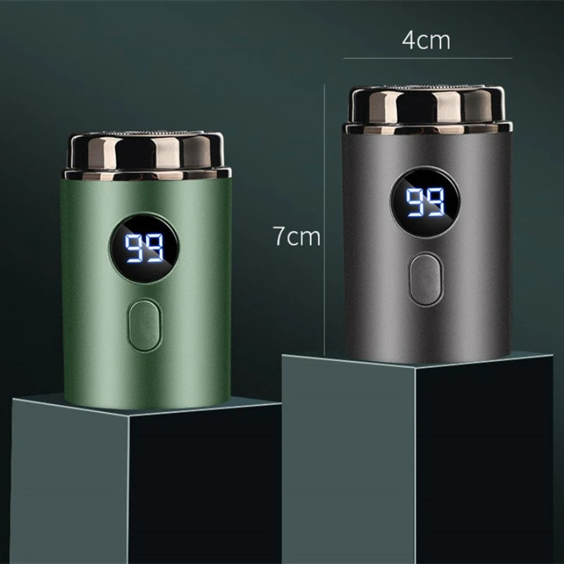 Men Electric Mini Shaver Rechargeable Type-c Charging Car Portable Led Digital Display Wet & Dry Shaver Men Women Home Razor