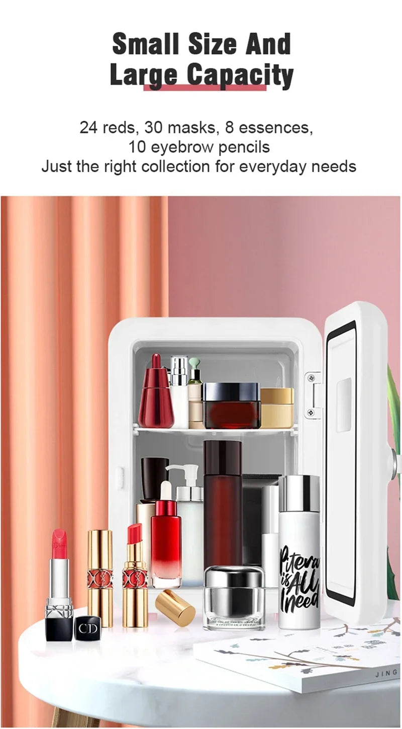 4L Mini Multifunction Refrigerator Cosmetics Mask Beverage Dormitory Refrigerators Cooler Warmer Beauty  Fridge for Car Home