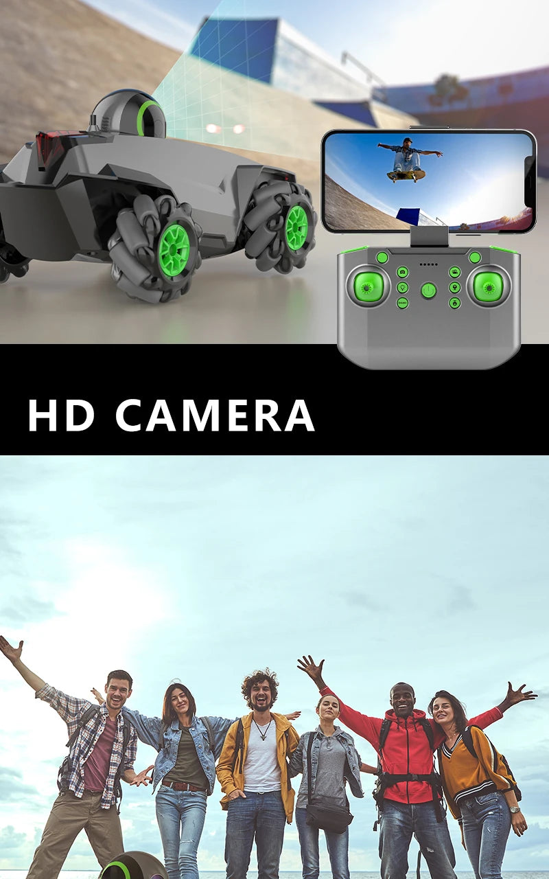RC Car 1:20 With Video 2.4G WIFI FPV HD Camera Car 360° Rotation Stunt Camera Car Kids boy toys
