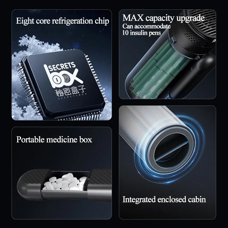 Portable Mini Insulin Auxin Growth Hormone Refrigerated Cup Traditional Chinese Medicine Drug Interferon Refrigerated Box Cooler
