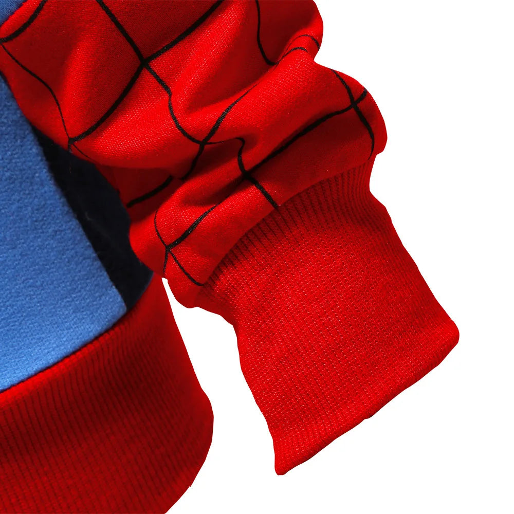 Spring Autumn Boys Coats Marvel Avengers Iron Man Spiderman Hooded Boy Jacket Children Warm Outerwear Kids Clothes